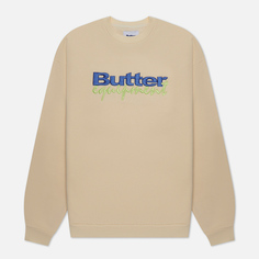 Мужская толстовка Butter Goods Equipment Embroidered Crew Neck, цвет жёлтый, размер S