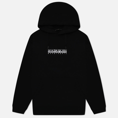 Мужская толстовка Napapijri Box Hoodie Loose Fit, цвет чёрный