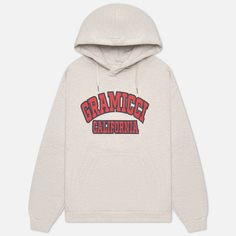 Мужская толстовка Gramicci Logo Gramicci California Hoodie, цвет бежевый, размер XL