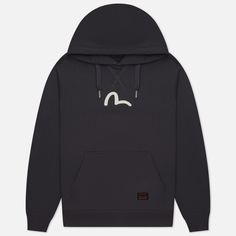 Мужская толстовка Evisu Seagull Printed Hoodie Regular Fit, цвет серый