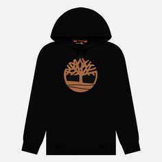 Мужская толстовка Timberland Kennebec River Tree Logo Hoodie, цвет чёрный
