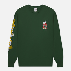 Мужской лонгслив RIPNDIP Caterpillar Garden, цвет зелёный