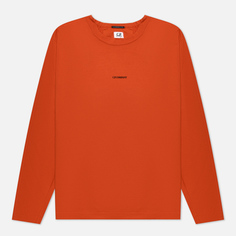 Мужской лонгслив C.P. Company 70/2 Mercerized Jersey Twisted Logo, цвет оранжевый, размер L
