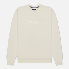 Мужская толстовка Hackett London Logo Crew Neck, цвет белый, размер XXL