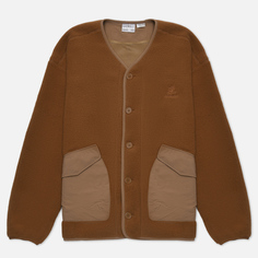 Мужская толстовка Gramicci Boa Fleece Cardigan, цвет коричневый