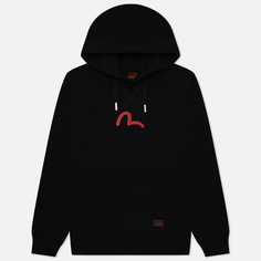 Мужская толстовка Evisu Basic Hoodie Seagull Print, цвет чёрный