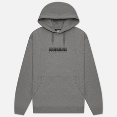 Мужская толстовка Napapijri Box Hoodie Loose Fit, цвет серый