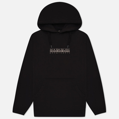 Мужская толстовка Napapijri Box Hoodie Loose Fit, цвет коричневый, размер XXL