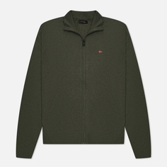 Мужская толстовка Napapijri Decatur Full Zip, цвет зелёный, размер L