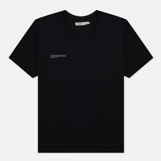 Мужская футболка PANGAIA Lightweight V Neck, цвет чёрный, размер XL