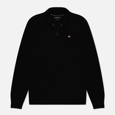 Мужской свитер Napapijri Damavand Half Zip, цвет чёрный, размер XXL