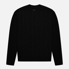 Мужской свитер Edwin Twisted Crew Neck, цвет чёрный, размер M