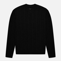 Мужской свитер Edwin Twisted Crew Neck, цвет чёрный