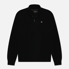 Мужской свитер Napapijri Damavand Full Zip, цвет чёрный, размер XXL