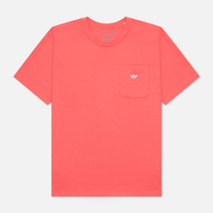Мужская футболка adidas Skateboarding Heavyweight Shmoofoil Pocket, цвет розовый, размер M