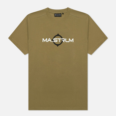 Мужская футболка MA.Strum Logo Print, цвет зелёный, размер S