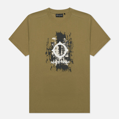 Мужская футболка MA.Strum Centre Chest Logo Print, цвет зелёный