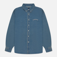 Мужская рубашка thisisneverthat Washed Denim Oxford, цвет голубой, размер L