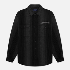 Мужская рубашка thisisneverthat Striped Flannel, цвет чёрный, размер M