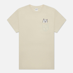 Мужская футболка RIPNDIP Lord Nermal Pocket, цвет бежевый, размер XL