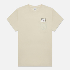 Мужская футболка RIPNDIP Lord Nermal Pocket, цвет бежевый