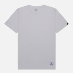 Мужская футболка Alpha Industries Essential Pocket Crew Neck, цвет белый, размер XL