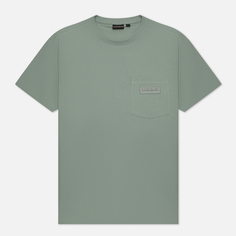 Мужская футболка Napapijri Morgex, цвет зелёный, размер XL