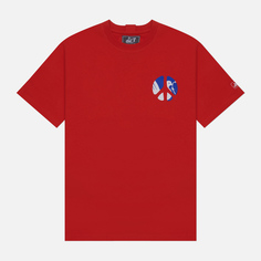 Мужская футболка Peaceful Hooligan Groovy Dove, цвет красный, размер S