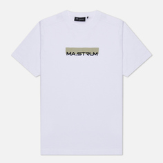 Мужская футболка MA.Strum Logo Block Print, цвет белый