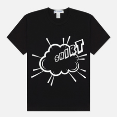 Мужская футболка Comme des Garcons SHIRT x Christian Marclay Print Shirt Crew Neck, цвет чёрный, размер L
