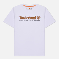 Мужская футболка Timberland Wind Water Earth And Sky, цвет белый, размер S