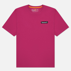 Мужская футболка Timberland Heavyweight Woven Badge, цвет розовый, размер M