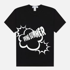 Мужская футболка Comme des Garcons SHIRT x Christian Marclay Print Spring Summer Crew Neck, цвет чёрный, размер S