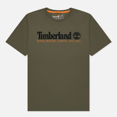 Мужская футболка Timberland Wind Water Earth And Sky, цвет оливковый