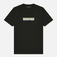 Мужская футболка MA.Strum Logo Block Print, цвет оливковый, размер M