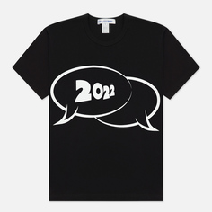 Мужская футболка Comme des Garcons SHIRT x Christian Marclay Print 2022 Crew Neck, цвет чёрный, размер XL