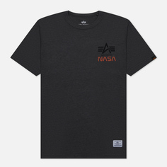 Мужская футболка Alpha Industries NASA Galaxy, цвет серый, размер XXL