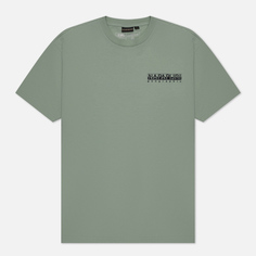Мужская футболка Napapijri S-Paradise, цвет зелёный, размер XXL