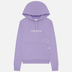 Женская толстовка Lacoste Script Logo Hoodie, цвет фиолетовый, размер XS