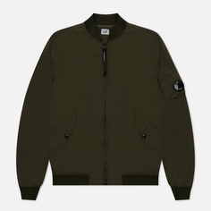 Мужская куртка бомбер C.P. Company Nycra-R, цвет оливковый, размер 52