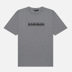 Женская футболка Napapijri Box Loose Fit, цвет серый, размер L