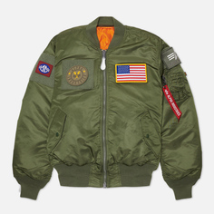 Мужская куртка бомбер Alpha Industries MA-1 Flex Flight, цвет оливковый, размер S