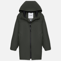 Мужская куртка дождевик Stutterheim Stockholm Winter, цвет зелёный, размер XXXS