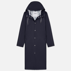 Мужская куртка дождевик Stutterheim Stockholm Long Print, цвет синий, размер L