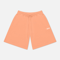 Мужские шорты MSGM Micrologo Relaxed Fit, цвет оранжевый, размер L