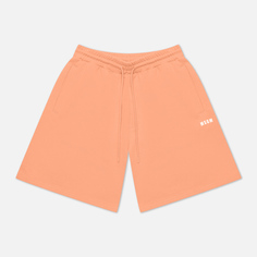 Мужские шорты MSGM Micrologo Relaxed Fit, цвет оранжевый, размер S