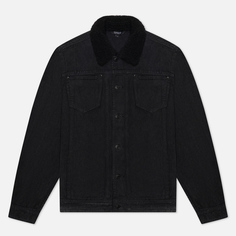 Мужская джинсовая куртка RIPNDIP Fucking Fuck Denim Sherpa, цвет чёрный