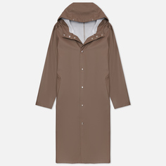Мужская куртка дождевик Stutterheim Stockholm Long, цвет коричневый