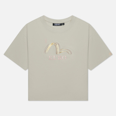 Женская футболка Evisu Brush Effect Seagull Printed, цвет бежевый, размер S