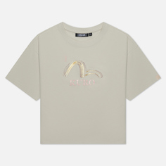 Женская футболка Evisu Brush Effect Seagull Printed, цвет бежевый